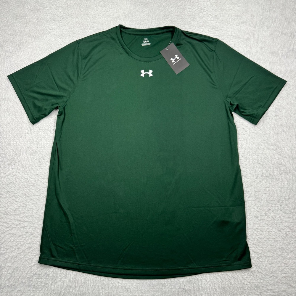 Under Armour Team Tech Short Sleeve Loose Fit Tee Shirt Green Men's Size Large